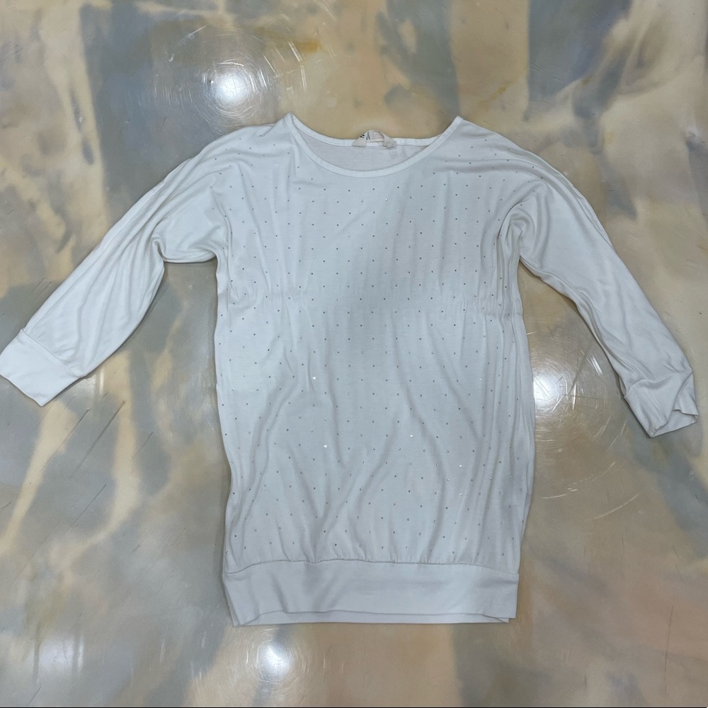 Rhinestone 3/4 sleeve top